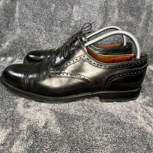 Allen Edmonds Men Lexington Cap Toe Oxford Shoes Black Leather Sz 9.5 D